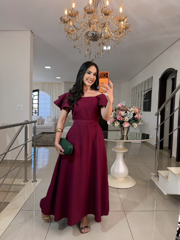 Vestido Moana Marsala