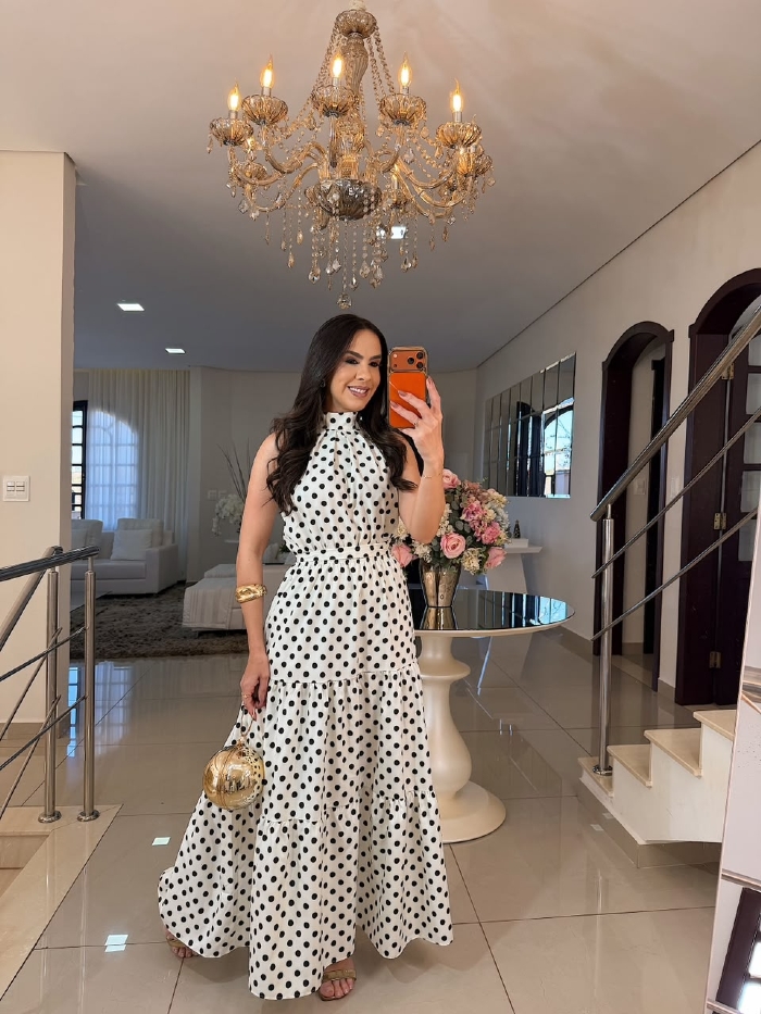 Vestido Maria Elisa Poá Branco