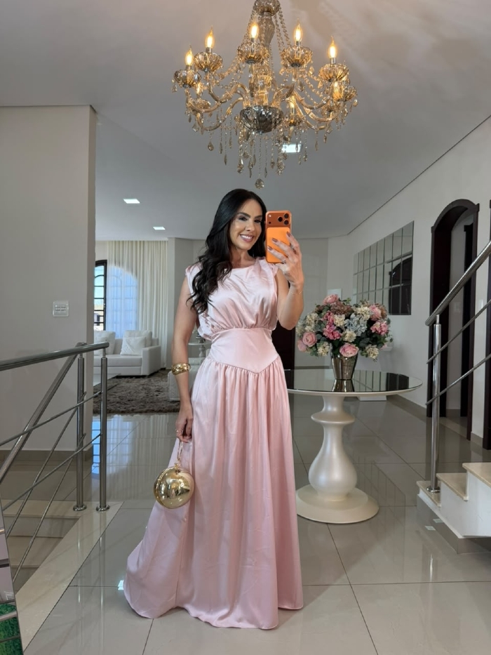 Vestido Natany Rosa