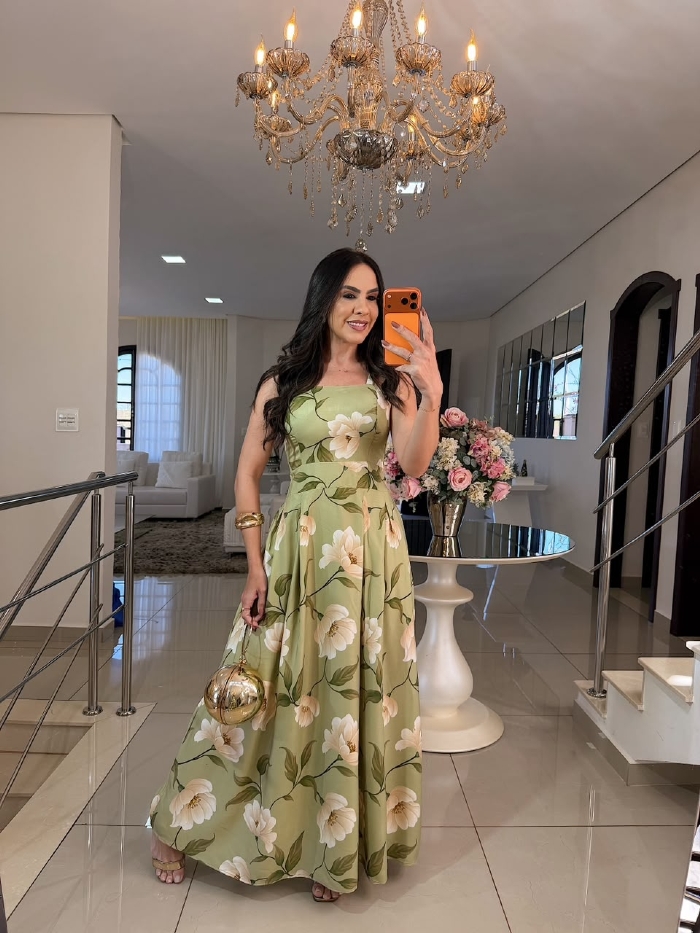 Vestido Emma Verde Estampado