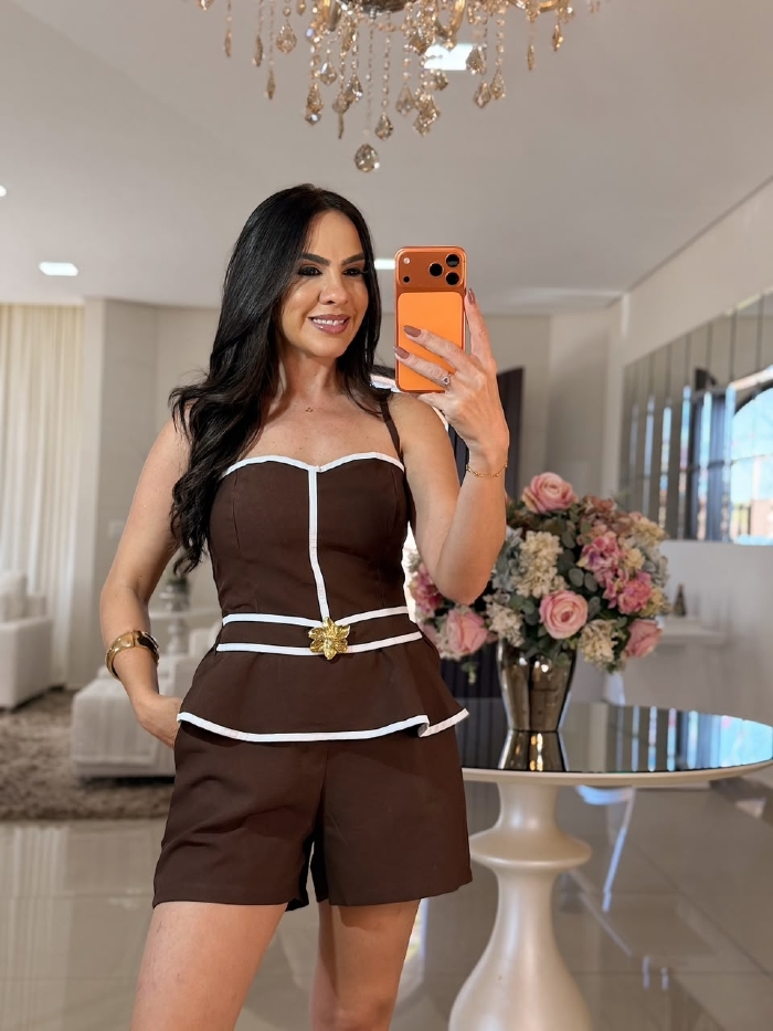 Conjunto Gislene Marrom