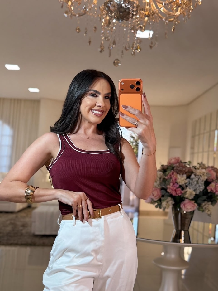 Blusa Canelada Babi Marsala