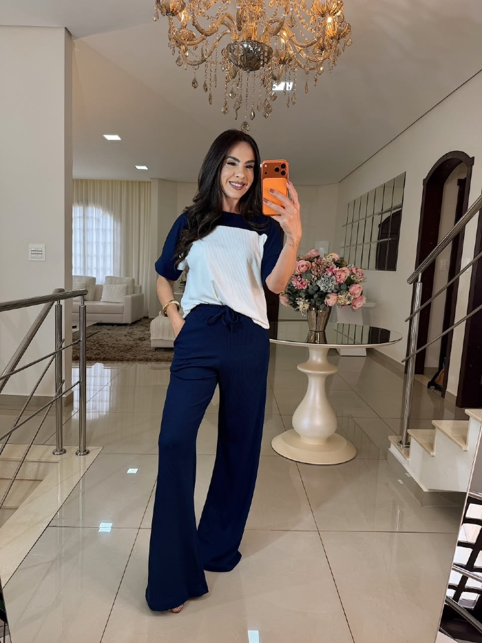 Conjunto Dalva Azul Marinho
