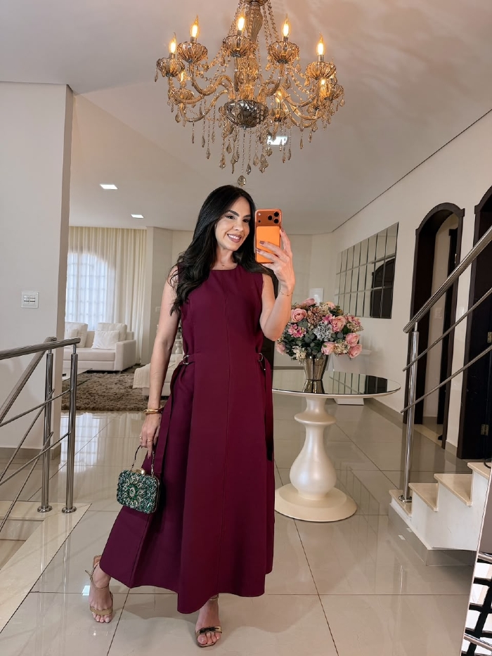 Vestido Marleide Marsala