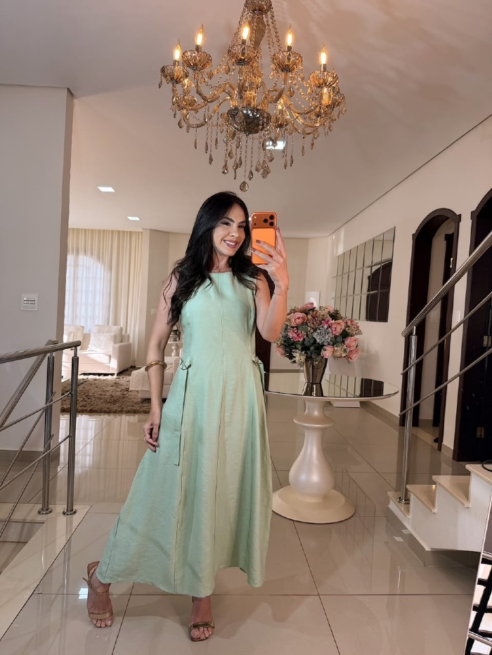 Vestido Marleide Verde Menta