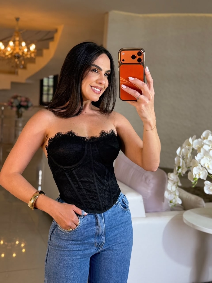 Corselet em Renda Dryelle Preto