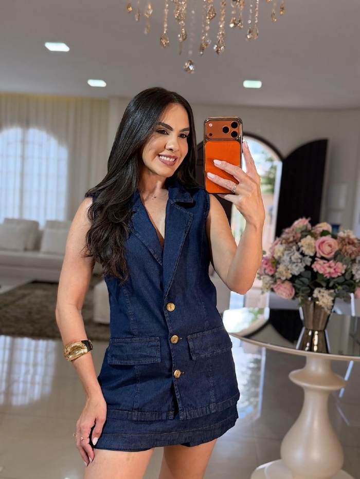 Conjunto Mayelle Jeans Escuro