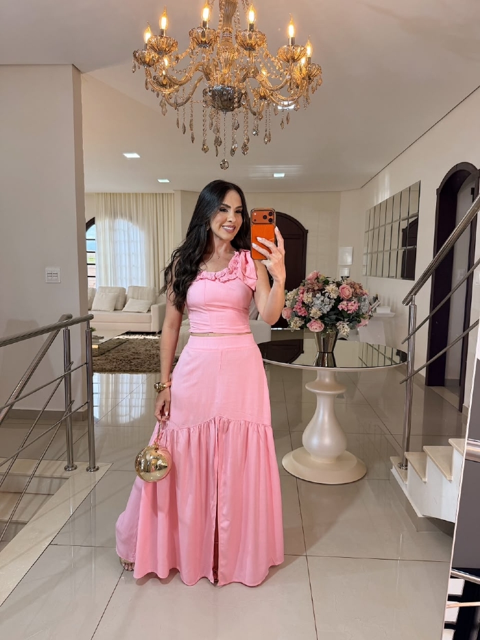 Conjunto Aurea Rosa Bebe