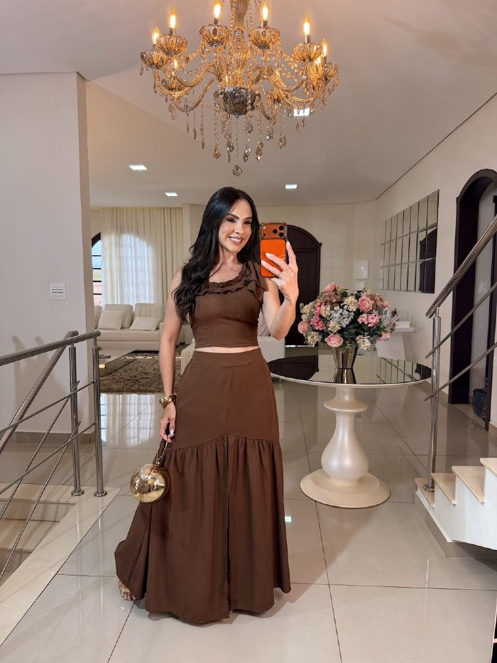 Conjunto Aurea Marrom