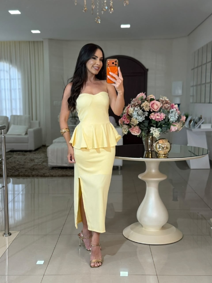 Conjunto Noelle Amarelo Manteiga