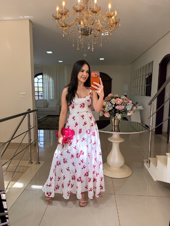 Vestido Marisol Estampado Rosa