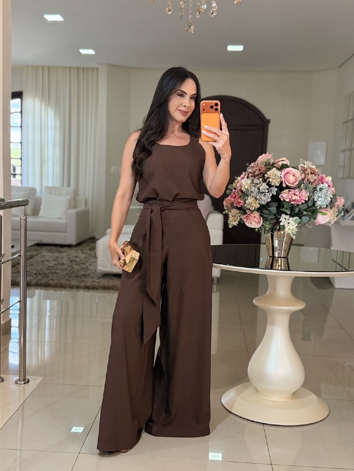 Conjunto Maya Marrom Café