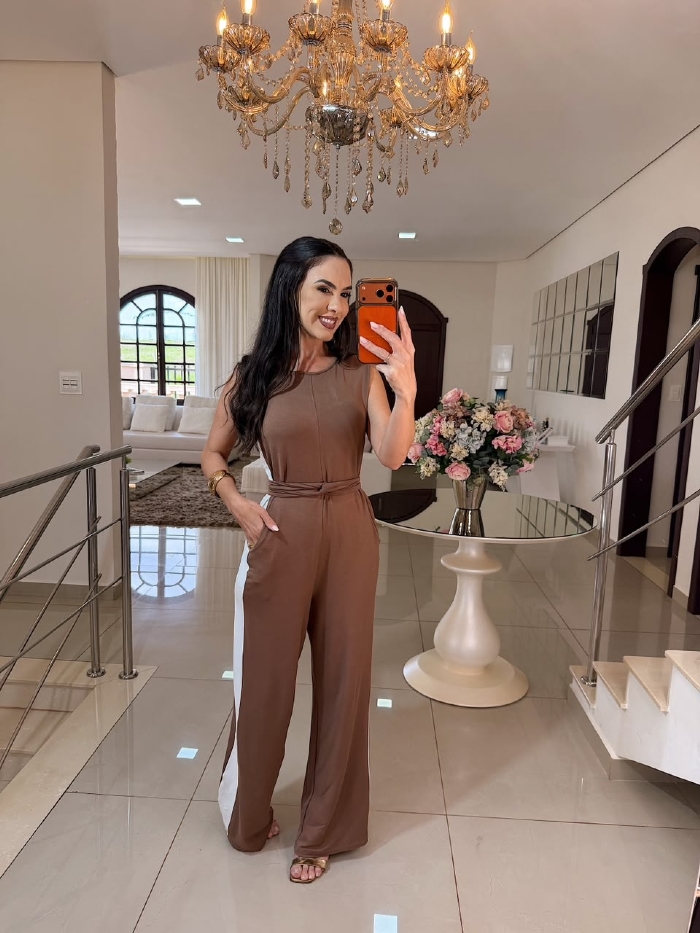 Macacão Giselle Marrom