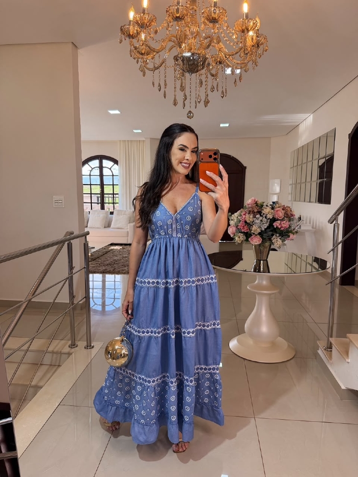Vestido Indiano Jeans Gaby
