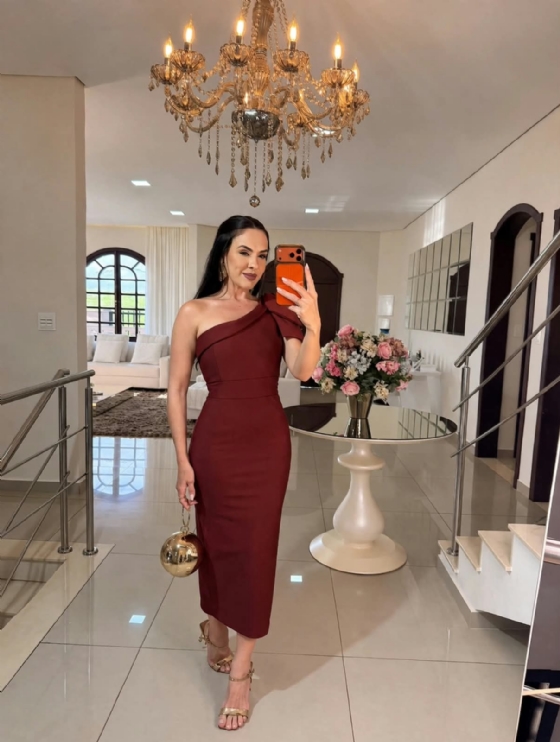 Vestido Prada Genevieve Marsala
