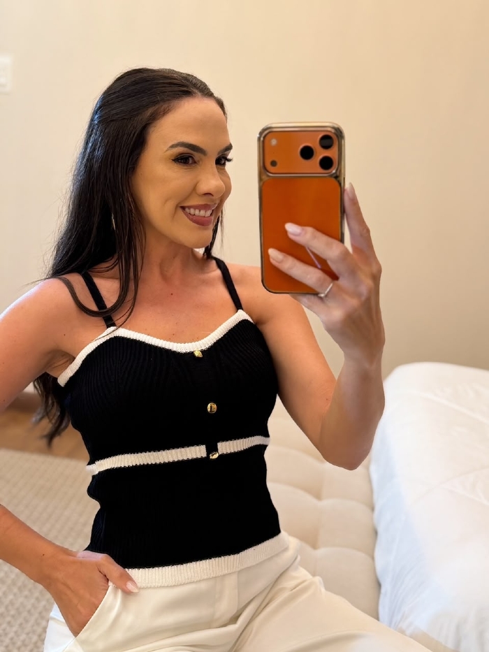Blusa Tricô Modal Ametista Preta