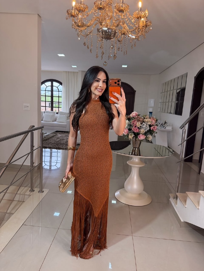 Vestido Elizia Caramelo