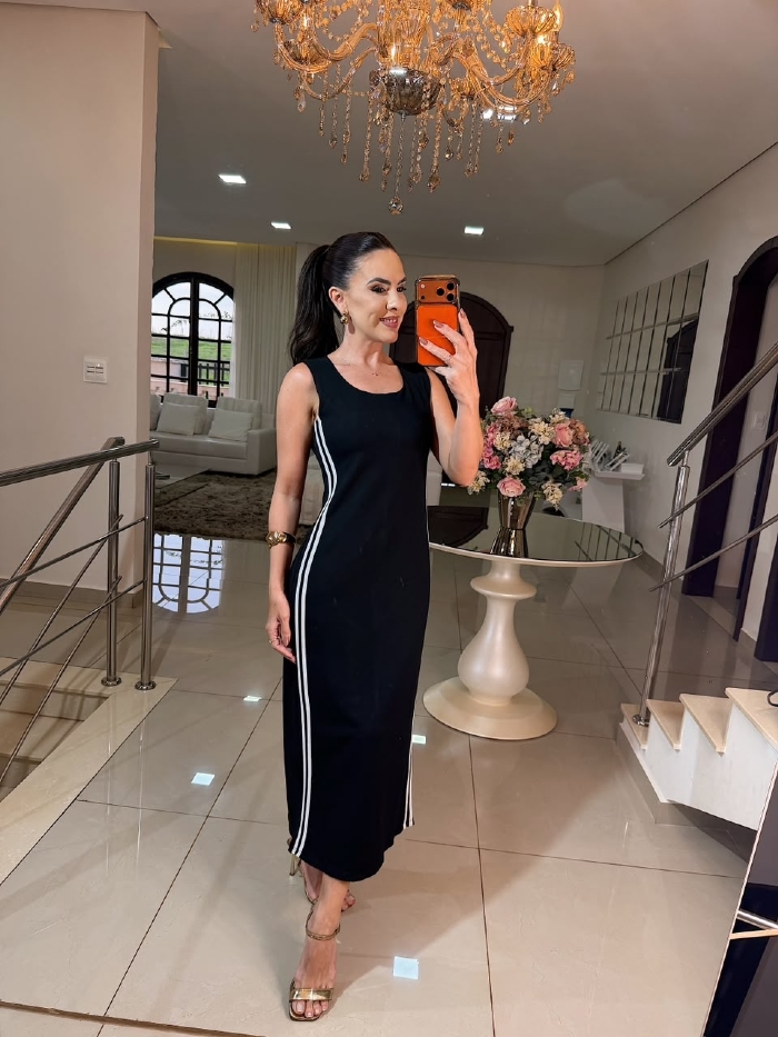 Vestido Moletinho Luci Preto