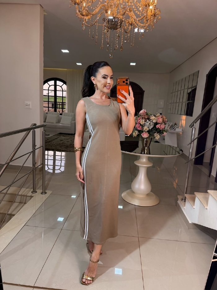 Vestido Moletinho Luci Nude