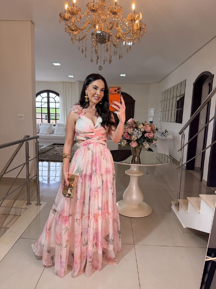 Vestido Íris Floral Rosa