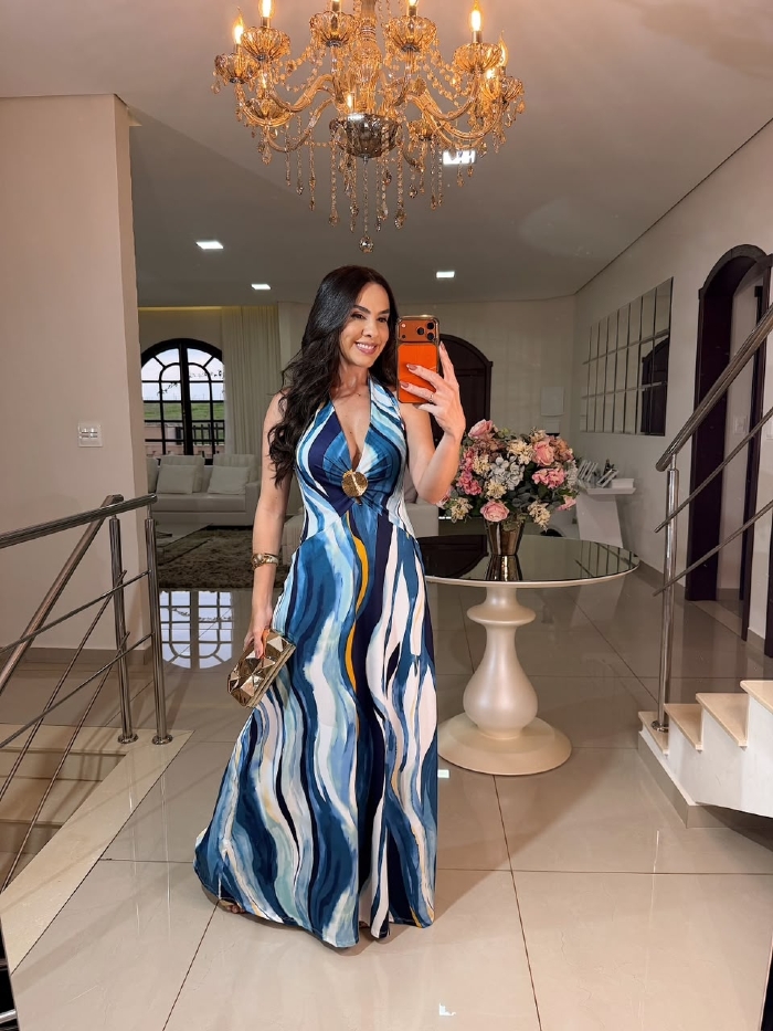 Vestido Magnólia Azul