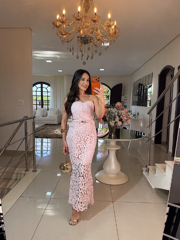 Vestido Poly Rosa bebê
