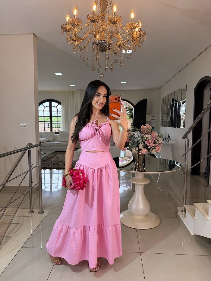 Conjunto Louise Rosa Bebê