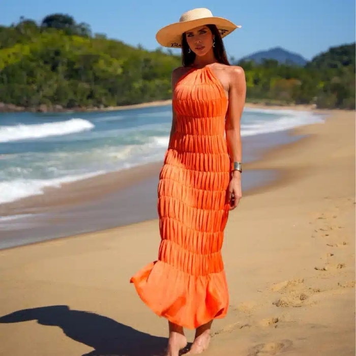 Vestido Tulipa Laranja