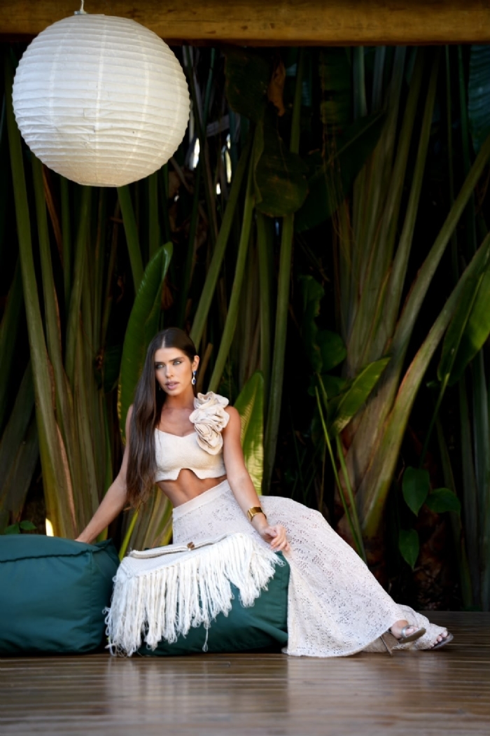 Cropped Flora Creme