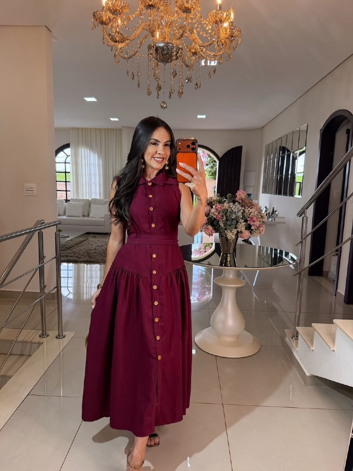 Vestido Iranir Marsala