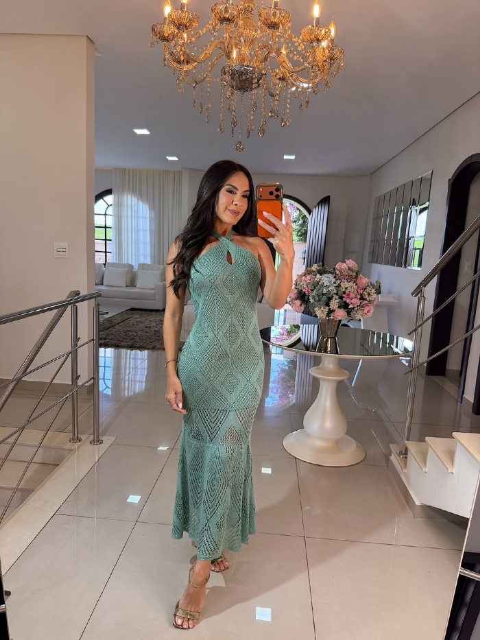 Vestido em Tricô Lyandra Verde