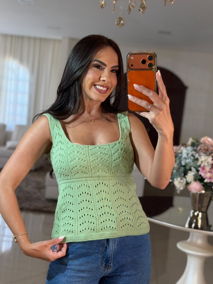 Blusa Tricô Vanderléia Verde