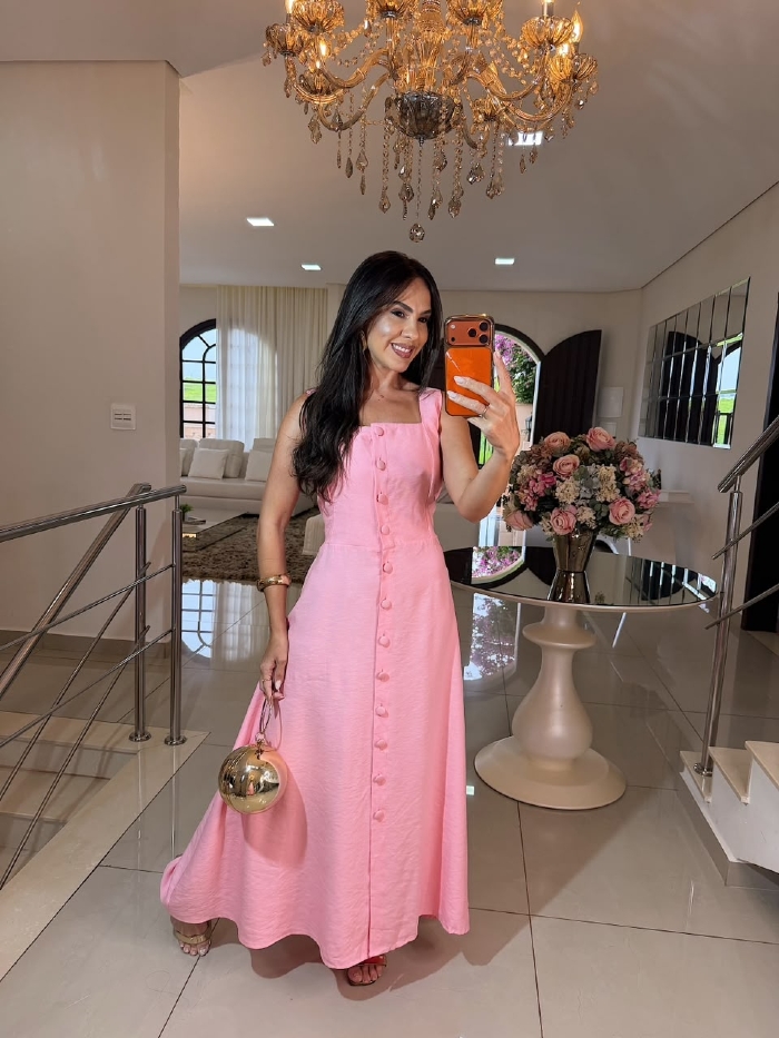 Vestido Consolação Rosa Bebê