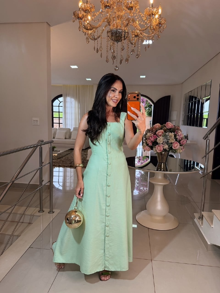 Vestido Consolação Verde Menta