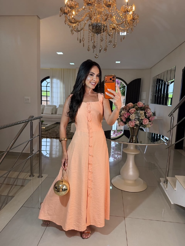 Vestido Consolação Laranja