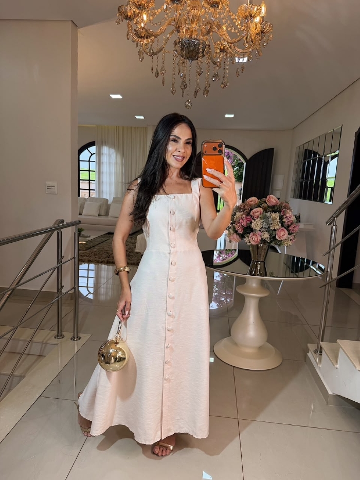Vestido Consolação Areia