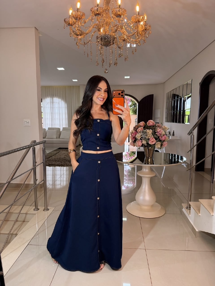 Conjunto Lolla Azul Petróleo