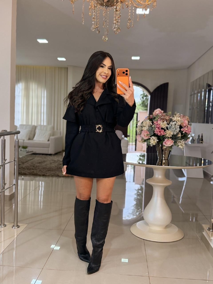 Vestido/Macaquinho Dara Preto