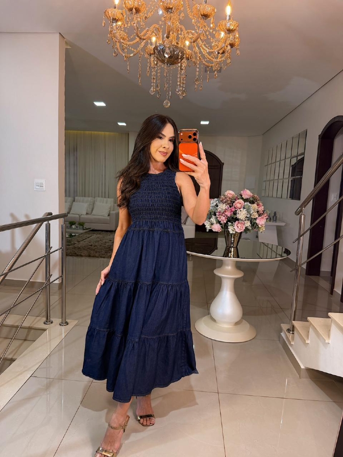 Vestido Junia Jeans Escuro