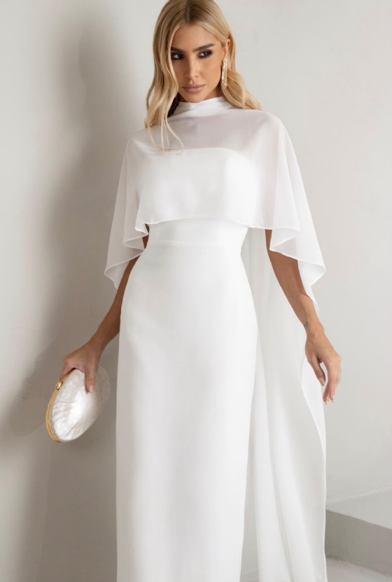 Vestido Capa Amélie Branco