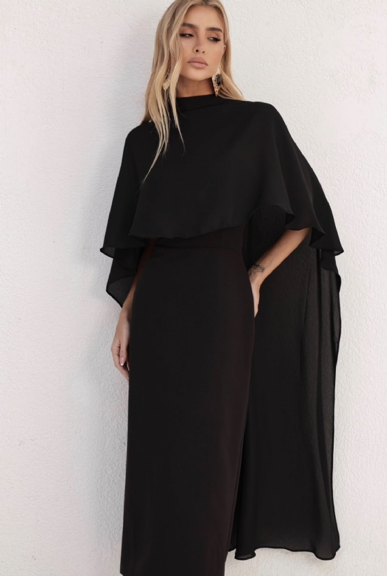 Vestido Capa Amélie Preto