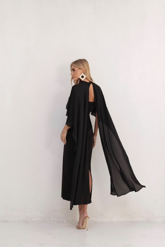 Vestido Capa Amélie Preto
