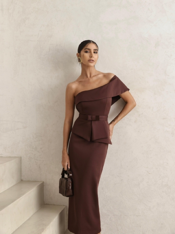 Vestido Elegance Marrom