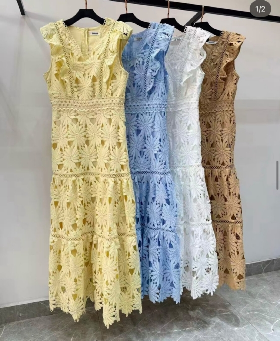 Vestido Renda Guipir Adelia Branco