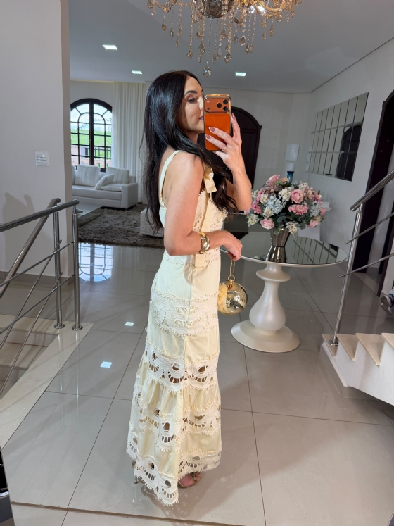 Vestido Úrsula Amarelo Manteiga