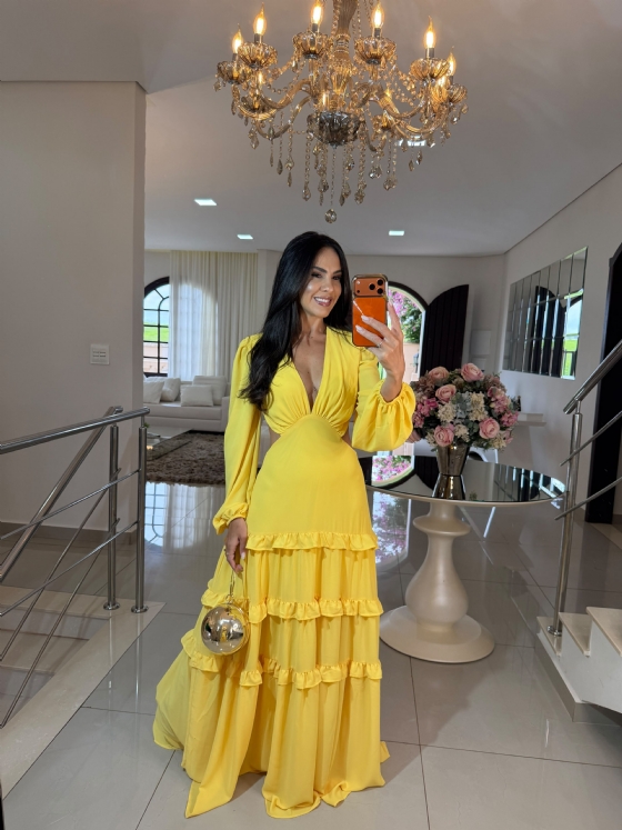 Vestido Liz Amarelo
